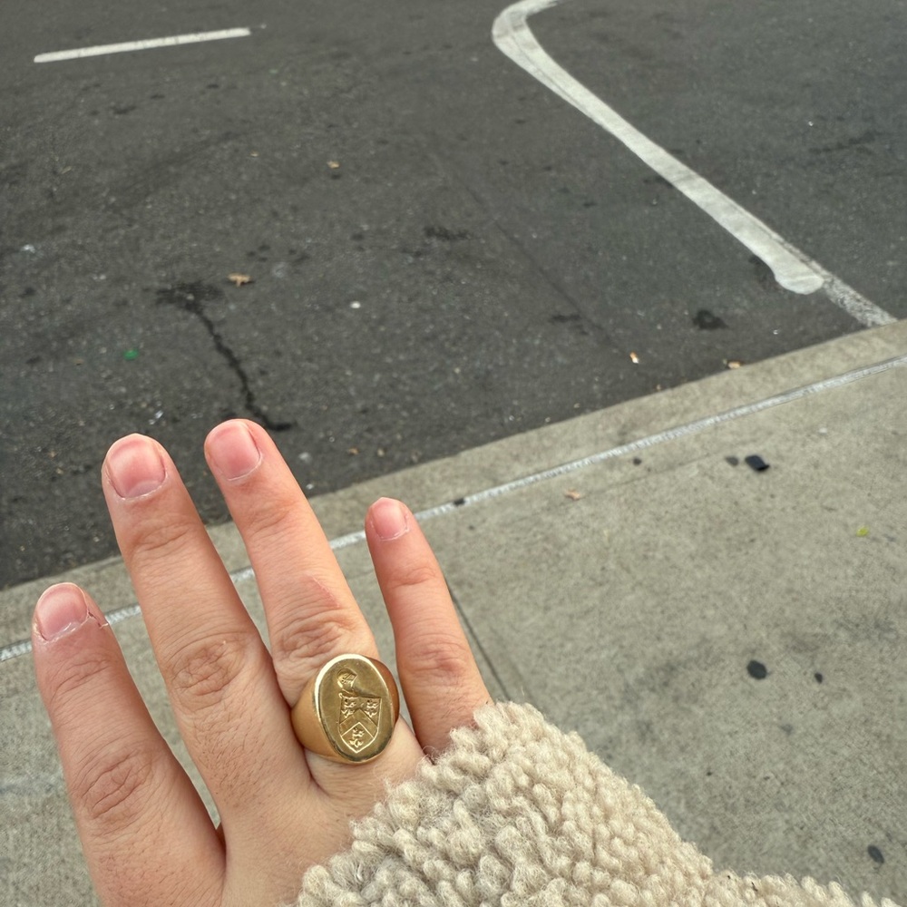 Victorian 14K Yellow Gold Signet Ring
